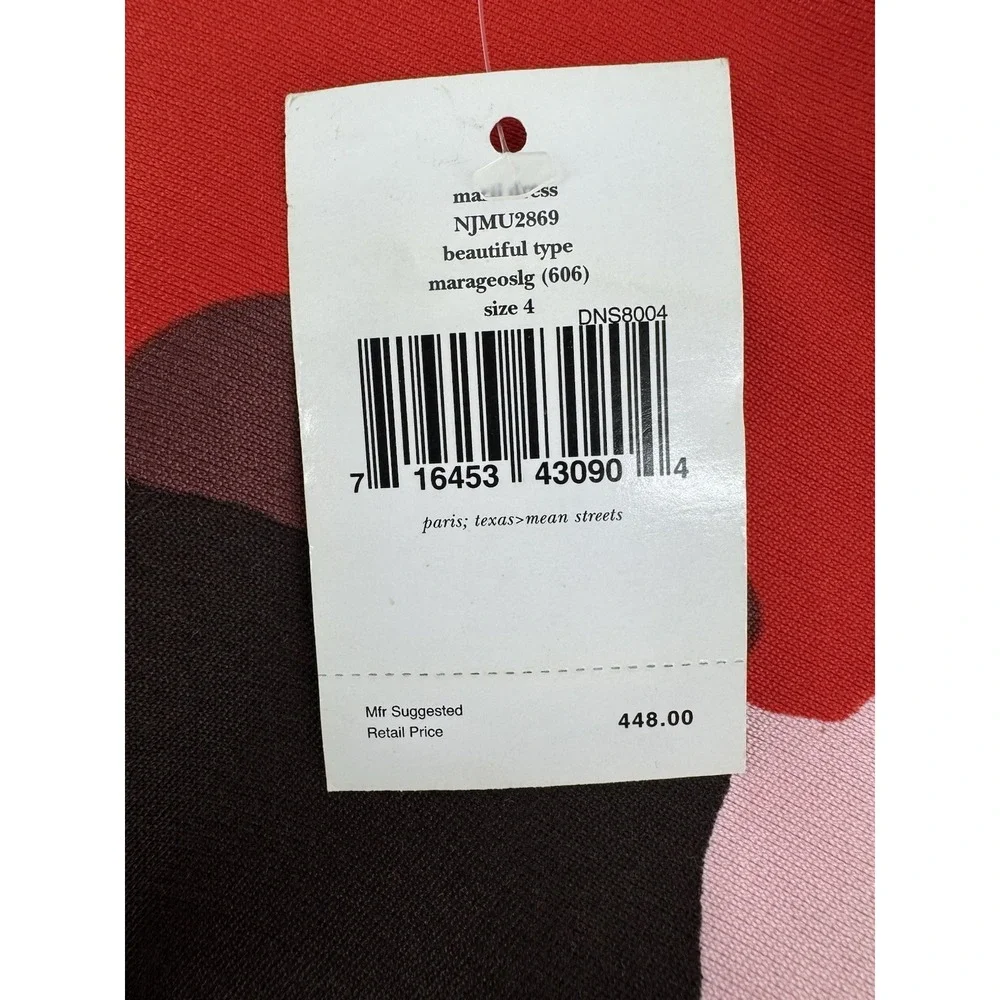 Kate Spade New York‎ Colorblock Pink Red Black Tank Maxi Dress Size 4 NWT